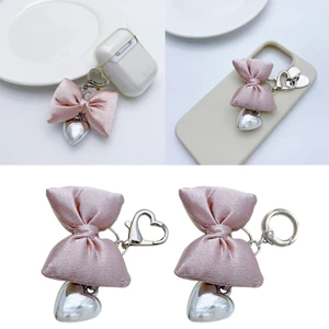 XGB Sang Trọng Champagne Màu Hồng Móc Khóa Với Nơ Tinh Tế Nhẫn Chìa Khóa Trang Trí Hợp Thời Trang Trang Trí Cho Chìa Khóa Túi Xách Và Backpa