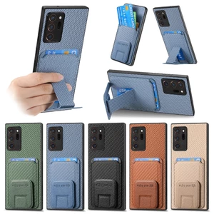 Dành cho Samsung Note 20 Ultra Ví Vỏ bọc bằng sợi Carbon Khe cắm thẻ
