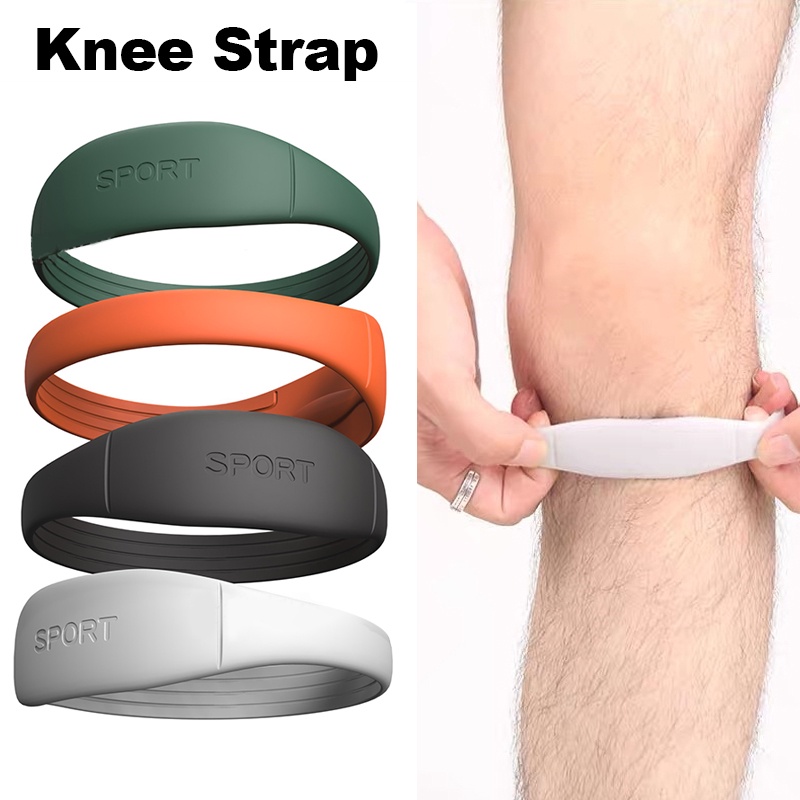 2 Dây Đeo Đầu Gối Silicon Hỗ Trợ Patella Bảo Vệ Cố Định Bóng Rổ Chạy Bộ Đàn Hồi Cao Thể Thao Gym