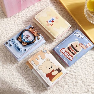 Winnie the Pooh Doremon Hoạt Hình Dễ Thương Ví Đựng Tiền Xu Nữ Đơn Giản Ví Đa Năng Khe Cắm Thẻ Túi Đựng Thẻ