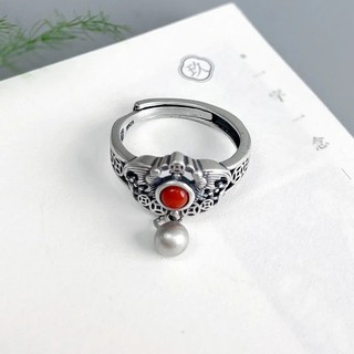 ❤ Nhẫn Họa Tiết Đồng Xu Bằng Đồng Thiết Kế Đục Lỗ Phong Cách Trung Hoa Cổ Điển Thời Trang Cho Nữ