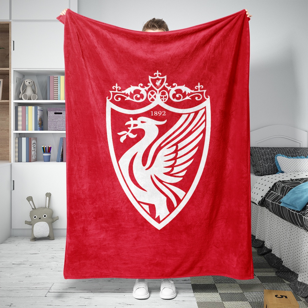 Chăn Flannel Điều Hòa Không Khí In Logo Liverpool FC Một Mặt Làm Quà Tặng Tốt Nhất Cho Người Lớn