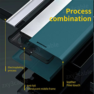 Ốp Lưng Cho Samsung Galaxy S26 S25 S24 Ultra Plus FE 5G 4G 2025 Vỏ Điện Thoại Mạ Da Flip Bracket Vỏ Chống Sốc Cho S26Ultra S26 + S25Ultra S24FE S25Plus S25FE Ốp Lưng
