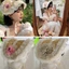 EBINLANDS Gothic Mũ Rơm, Mũ Nơ Ruffle Ren Đi Biển, Phụ Kiện Tóc Handmade Thời Trang Phong Cách Nông Thôn Pháp Mũ Flat Top Cho Người Lớn Trẻ Em Du Lịch Ngoài Trời Mùa Hè