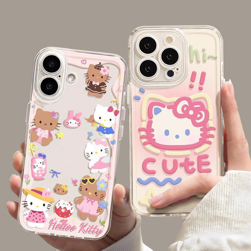 Ốp Điện Thoại Cho Samsung Galaxy A7 2018 A06 Note 10 Lite A81 10 Plus 20 Ultra J6 Plus J2 J7 Prime G530 M23 A72 A73 5G Vỏ Hello Kitty Hoạt Hình Dễ Thương Sanrio Angel Eyes