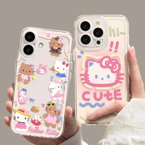 Ốp Điện Thoại Cho Samsung Galaxy A7 2018 A06 Note 10 Lite A81 10 Plus 20 Ultra J6 Plus J2 J7 Prime G530 M23 A72 A73 5G Vỏ Hello Kitty Hoạt Hình Dễ Thương Sanrio Angel Eyes