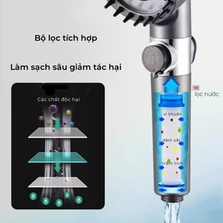 Vòi sen Tăng áp bộ 3 trong 1,Đầu vòi hoa sen 3in1,Tăng áp vòi phun hoa sen phòng tắm tay cầm đa năng