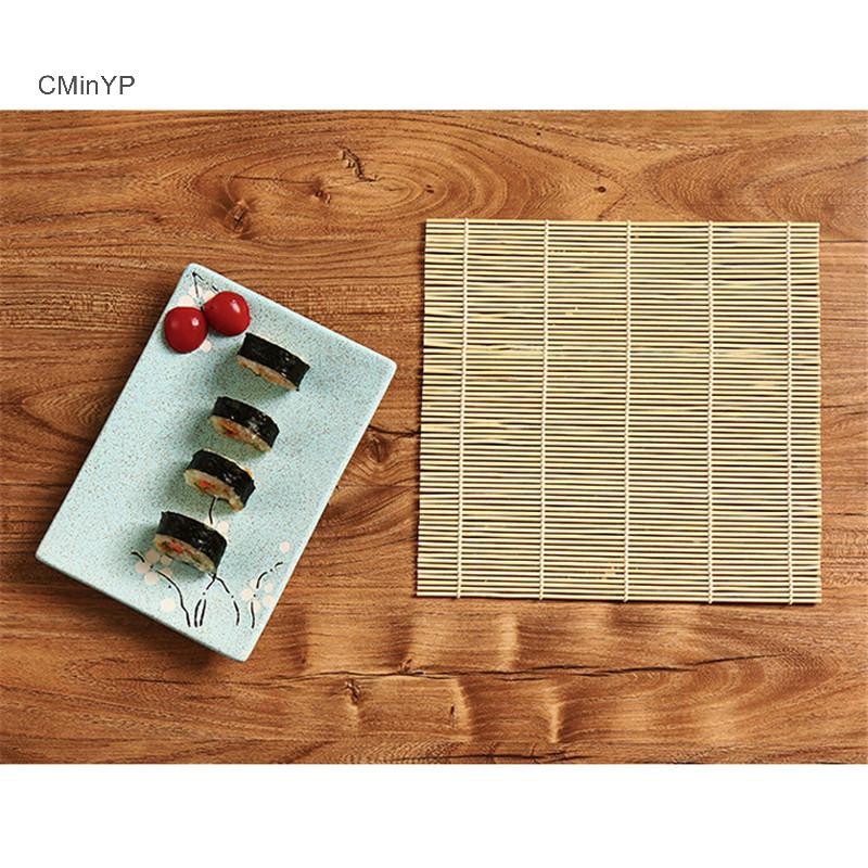 Cminyp Sushi Thảm Tre Bộ Dụng Cụ Làm Cơm Cuộn Khuôn Nhà Bếp DIY Khuôn Con Lăn Mái Chèo Cơm Vinh Quang
