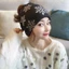 ESSENCEH Turban, Full Cover Ren Thêu Đầu Mũ, Bán Chạy Hợp Thời Trang Bao Tóc Trắng Co Giãn Sau Sinh Mũ Nữ