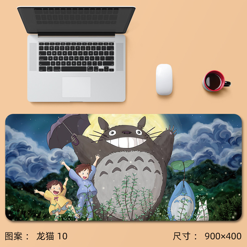 Totoro Anime Miếng Lót Chuột 60x30cm Miyazaki Hayao Spirited Away Bonya Bàn Phím Hoạt Hình Dễ Thương Bàn Văn Phòng Lớn Miếng Lót Bàn