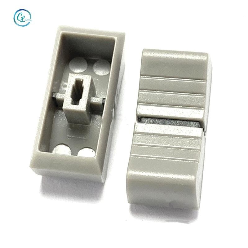20 Chiếc 24mmx11mmx10mm Bảng Điều Khiển Trộn Thanh Trượt Fader Núm Thay Thế Cho Điện Áp Màu Xám Núm Đen Mark