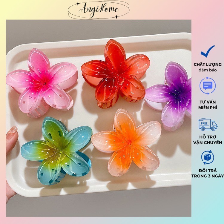 Kẹp Tóc Hoa sứ ANGIHOME Kẹp tóc hoa Nhiều Màu Sắc Phong Cách Hawaii