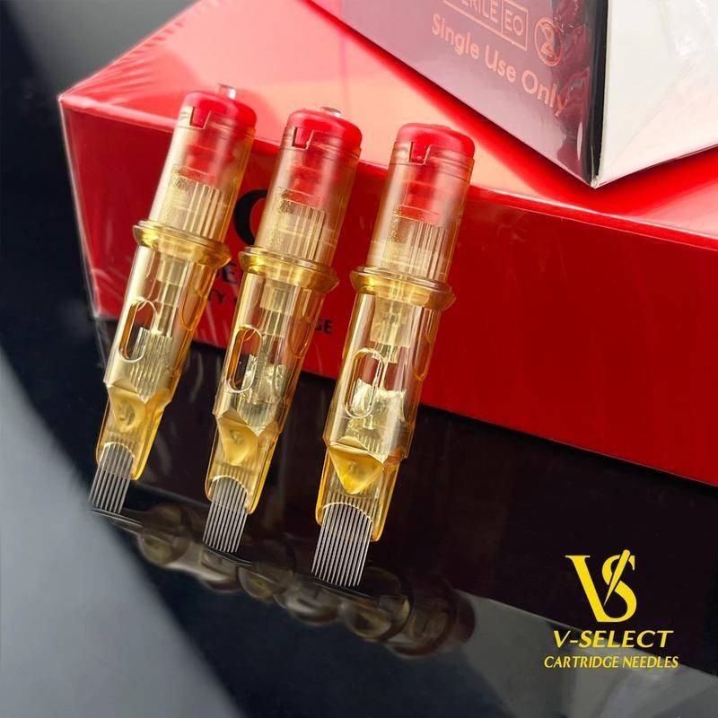 Ez V-select Hình Xăm Hộp Kim 0.30mm Bugpin Cong Magnum 20 Chiếc Dễ Dàng Dán Giao Hàng Nhanh