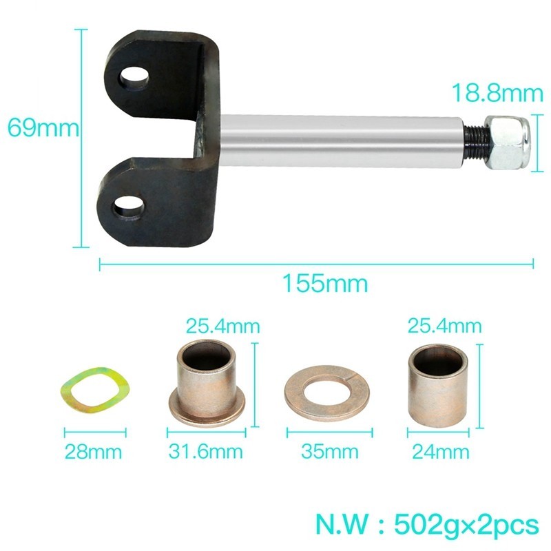 Bộ sửa chữa chốt phía trước cho xe câu lạc bộ 1981-Up Golf Cart 1016386 1010121