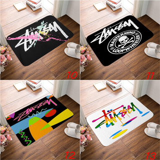 Thảm cửa in Logo Stussy Quà tặng thiết thực cho bạn bè Phòng ngủ Văn phòng Trang trí nhà cửa Thảm trải sàn chống trượt (60x40CM)