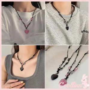 Vòng Cổ Choker Dây Thừng Đính Đá Quý Unisex