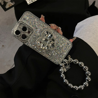 Ốp điện thoại viền kim cương đầy đủ lấp lánh mạ sang trọng cho iPhone15 14 13 12 11 Pro Max Vỏ bảo vệ camera chống sốc âm thanh nổi hình trái tim Vỏ lưng cứng