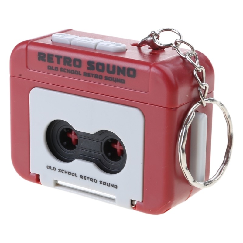 Treeling Vintage Look Mini Tape Recorders Âm Nhạc Móc Khóa Người Chơi Hoàn Hảo Cho Người Yêu Retro Giải Trí