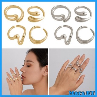 Marset Thiết kế không đều hợp thời trang Nhẫn Phụ kiện dành cho nữ Quà tặng dự tiệc thời trang nữ
