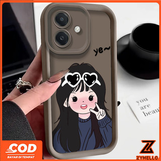 Ốp Lưng Cho OPPO A6 PRO A5i A5X A5 5G A3X A3 PRO A5 PRO A80 A60 A79 A38 A18 A17 A57 2022 4G A78 A58 A7 A5S A12 A95 Ốp Điện Thoại TPU Chống Sốc Cặp Đôi Cô Gái Nhút Nhát