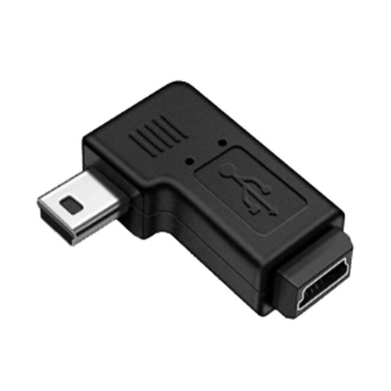 Cinnam 90 Độ Trái Phải Góc Mini USB 5Pin Nam Sang Nữ Nối Dài Adapter