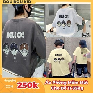 AP30 Áo Phông Cho Bé in chữ HELLO Chất Vải Mát Lịm Cao Cấp Chính Phẩm
