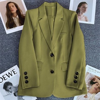 Áo khoác blazer trắng nhạt cho phụ nữ, mùa xuân và thu 2025, phong cách đường phố thanh lịch, áo khoác vest nữ nhỏ nhắn