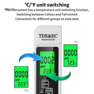 Cminyp Máy đo nước 3 trong 1 TDS EC Máy kiểm tra nhiệt độ Bút LCD Bộ lọc tinh khiết Chất lượng vinh quang