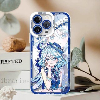 Ốp Điện Thoại Cho IPhone 14 Pro 15 Plus 13 12 11 Pro Max Mini X XS XR 6 6S 7 8 Plus SE 2020 Ốp Lưng Genshin Impact Furina Silicon Mềm Anime Hoạt Hình Vỏ Điện Thoại