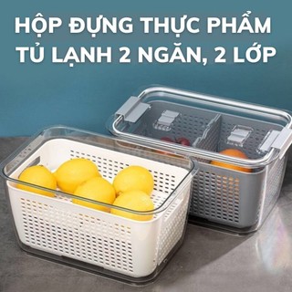 Combo 2 Hộp kèm rổ NEMI đựng thực phẩm ️🏠 Siêu Thị Hoa