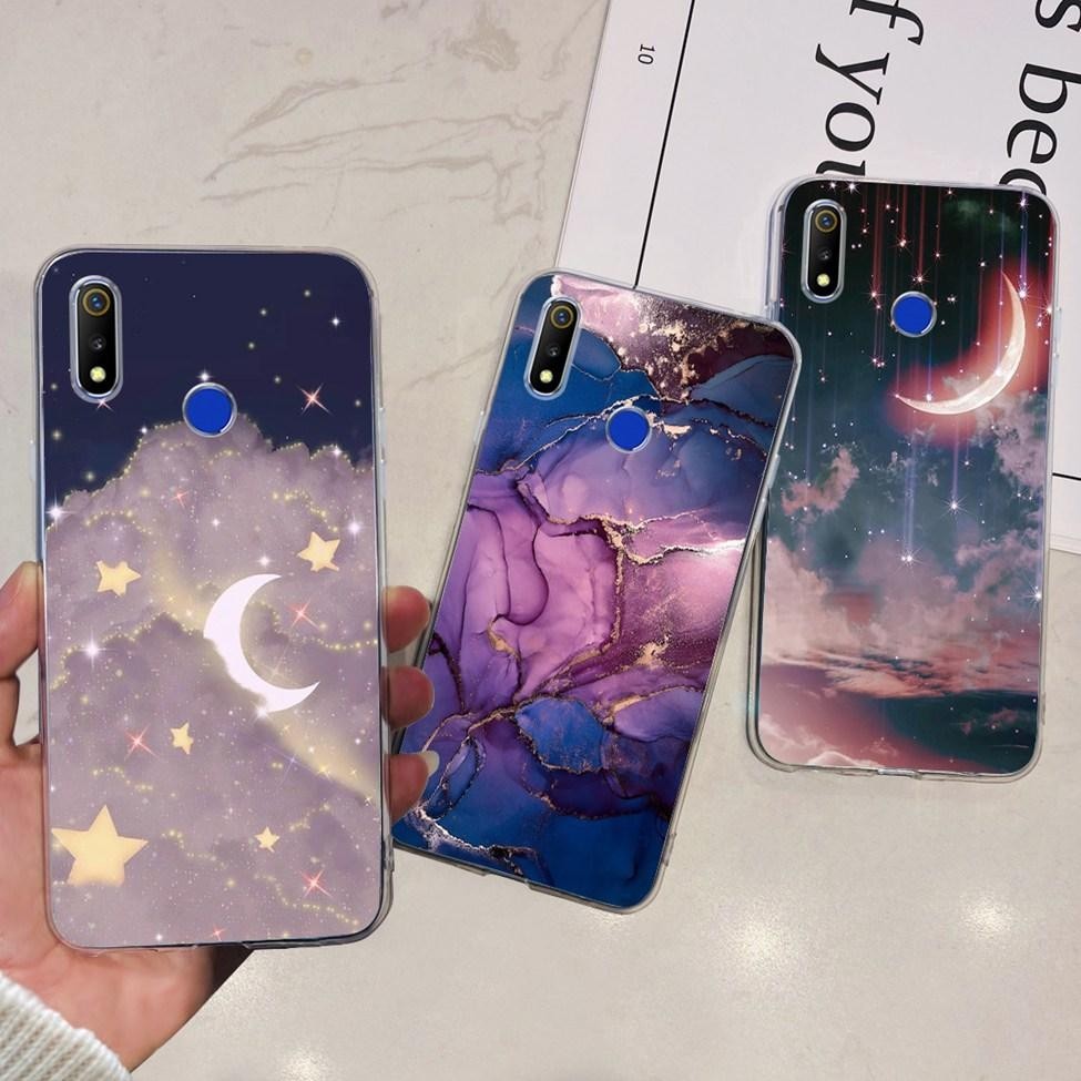 Vỏ Cho Realme 3 Ốp Lưng RMX1821 Chống Sốc Thời Trang Dễ Thương Ngộ nghĩnh Mát Họa Tiết Dành Cho Realme 3 Ốp Lưng Điện Thoại TPU Trong Suốt