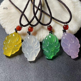 Julyhot Thời Trang Tay Khắc Cáo Chín Cánh Mặt Dây Chuyền Vòng Cổ Bùa Hộ Mệnh Trung Quốc Dây Dài Cáo Vòng Cổ Nữ Người May Mắn Món Quà Trang Sức Massivedeals
