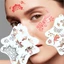 Mẫu sơn mặt THEGIRL8B, Sao chép stencils Rỗng DIY Body Art Paint stencils, Trang trí thủ công trang trí có thể tái sử dụng Bản mẫu tranh trang điểm dập nổi Vẽ tay