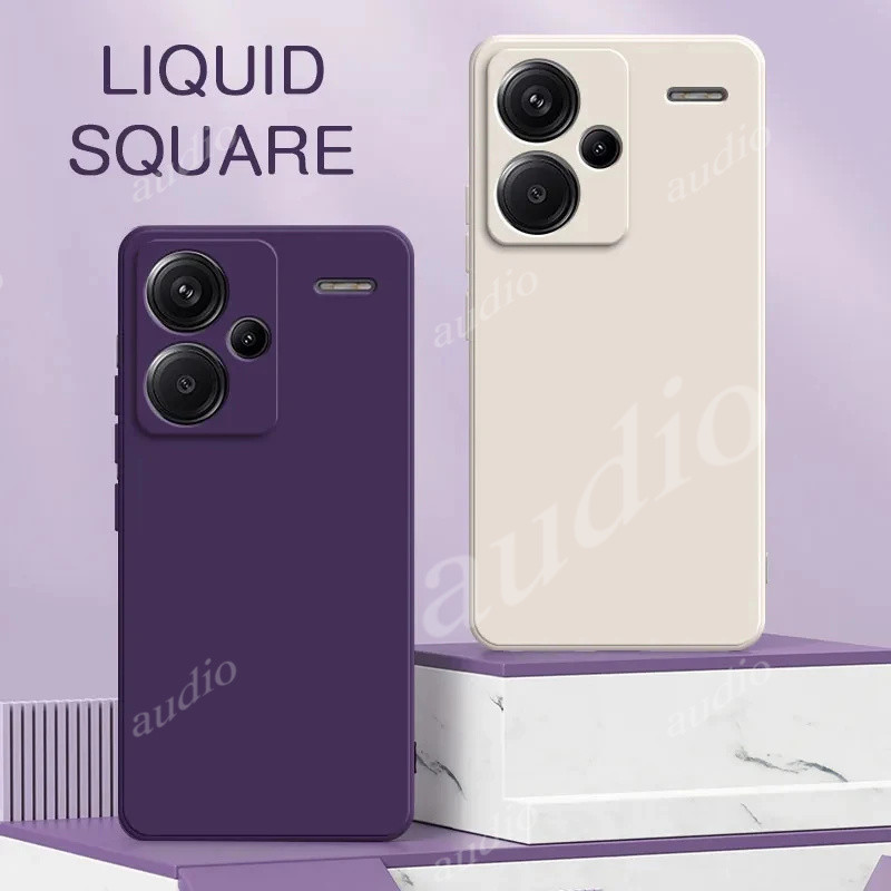 Dành Cho Redmi Note 13 Pro Plus Pro + Pro + 5G 2024 Ốp Lưng Silicon Lỏng Vuông Chính Hãng Cho Redmi Note13 Pro + Note13Pro + 5G Vỏ Chống Sốc Ốp lưng Silicon Lỏng TPU Chính Hãng