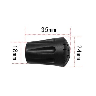 WEETW Walking Stick Tip Protector, Vỏ dưới cực leo núi chống trượt bằng cao su, Đầu gậy đi bộ màu đen 11mm chống mài mòn Trekking cực bảo vệ đầu đi bộ & đi bộ đường dài