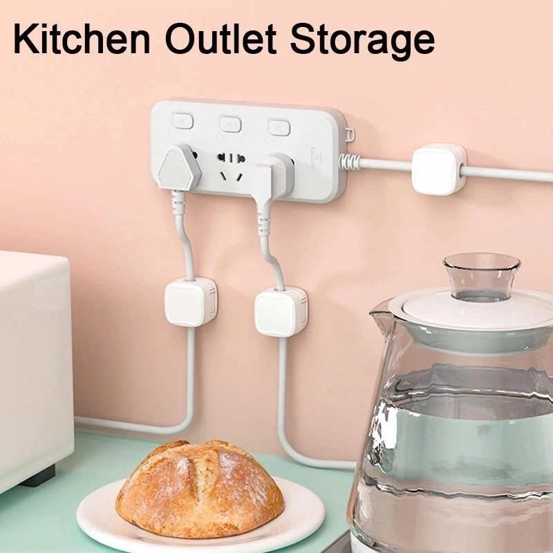 [Nổi bật] Dụng cụ sắp xếp quản lý máy tính để bàn - Kẹp dây thiết bị không cần đục lỗ - Cuộn dây dữ liệu có thể điều chỉnh - Kẹp cố định dây tai nghe - dành cho văn phòng, nhà bếp, phòng ngủ