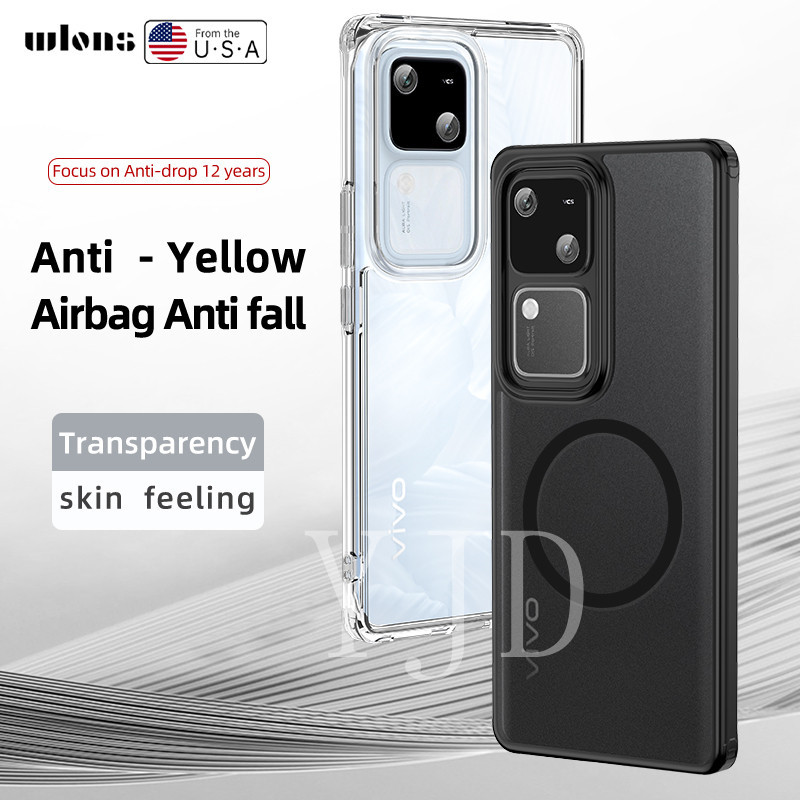 Ốp YJD Cho Vivo V30 Pro HD Trong Suốt Không Màu Vàng Vỏ Mềm Chống Sốc Vỏ Điện Thoại