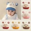 DUSKGLOW Bé Đạt Đỉnh Mũ, Kem Chống Nắng Thêu Happy Bé Trẻ Em Mũ Bóng Chày, Có Thể Điều Chỉnh Ngoài Trời Hoạt Hình Gấu Tấm Che Nắng Mũ Xuân Hè Thu