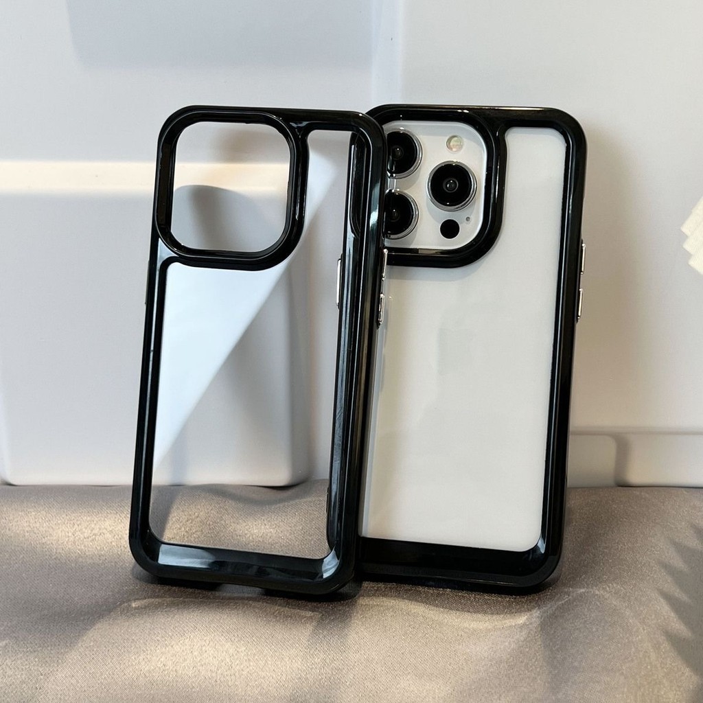 [Mặt sau cứng] Ốp điện thoại màu đen SPACE cho Redmi A7 K90 PRO NOTE 15 14 12 13 11S PRO PLUS 12 10C 13C 14C A3X Vỏ điện thoại chống sốc dày trong suốt màu đen chống sốc
