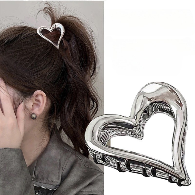 Tình Yêu Kẹp Tóc Chất Liệu Kim Loại Cua Móng Vuốt Tóc Hàn Quốc Phụ Kiện Tóc Nữ Phụ Kiện Thời Trang
