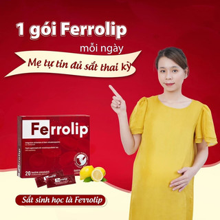 Sắt Ferrolip Cho Bà Bầu - Hỗ Trợ Giảm Nguy Cơ Thiếu Máu, Thiếu Sắt (Hộp 20 Gói)