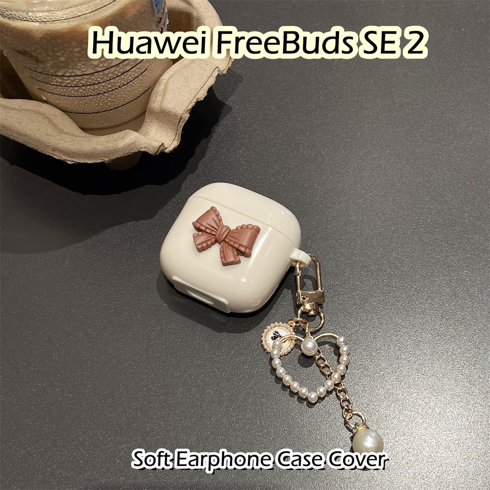 [Ngôi sao tương lai] Dành cho Ốp lưng Huawei FreeBuds SE 2 Trang trí lập thể Màu hồng Trái tim tình yêu Vỏ tai nghe silicon mềm