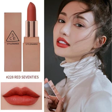 Son thỏi 3ce matte lip color phiên bản vỏ vàng 226 227 228
