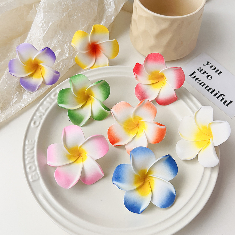 Kẹp tóc Hawaii Đồ trang trí Plumeria Hoa trang điểm cho phụ kiện