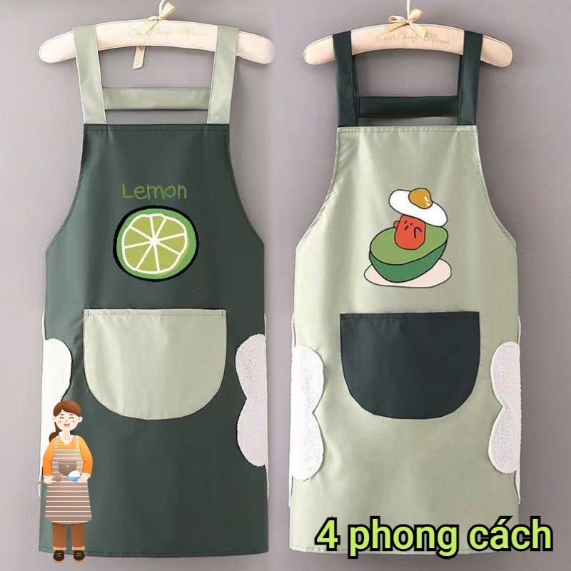 Tạp Dề Phụ Nữ Dễ Thương Nhà Bếp Chống Dầu Tạp Dề Chống Nước Chống Bụi Bẩn Tạp Dề Nấu Ăn Phong Cách Phương Tây