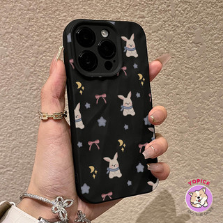 Star Rabbit Phone case for IPhone17 16 15 14 13 12 11 X Xs Xr 7 8 Plus Pro Max Anti Drop wrinkle Soft Back Cove JKP