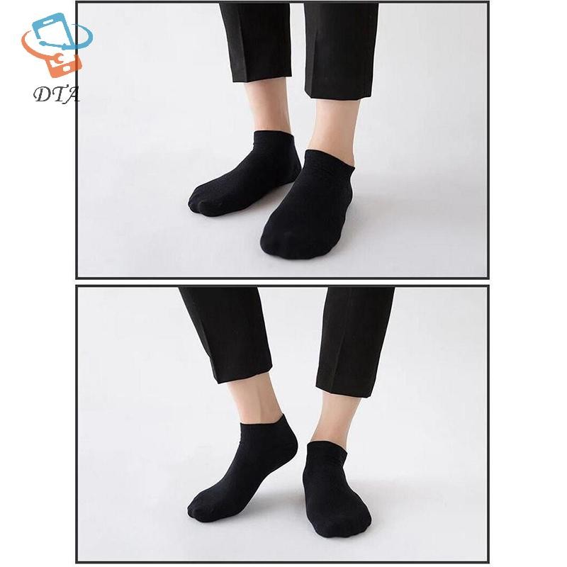 [DTA] 5 Đôi Tất Nữ / Nam Thuyền Vô Hình Cắt Thấp Silicon Chống Trơn Trượt Mùa Hè -show Tất Mắt Cá Chân Màu Trơn Thường Thoáng Khí VN