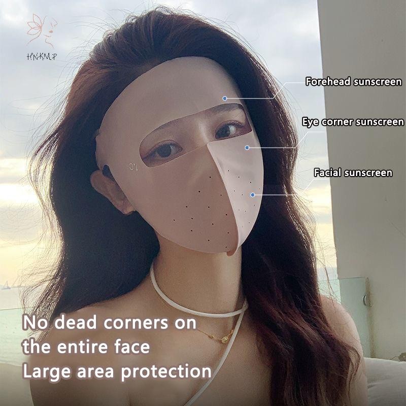 Mặt nạ chống nắng HNKMP Facekini Ice Silk Anti-UV Thin Cover Full Face .