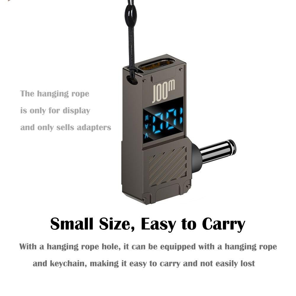 Bộ chuyển đổi SUNKISSD Type-C sang DC, Bộ chuyển đổi USB-C sang DC PD thông minh, Màn hình kỹ thuật số Sạc nhanh Đầu nối nguồn máy tính xách tay đa năng cho / / Dell
