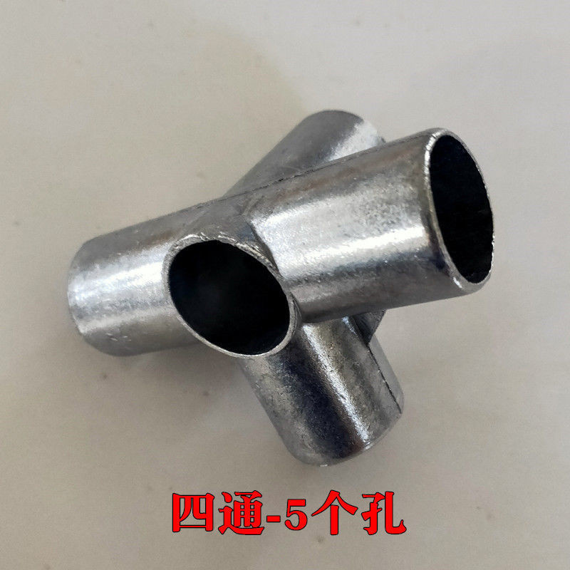 Phụ kiện tủ quần áo đơn giản, đầu nối ống thép, giao diện tủ quần áo vải, đầu nối kim loại ba chiều bốn chiều bằng nhựa dày 1DLN
